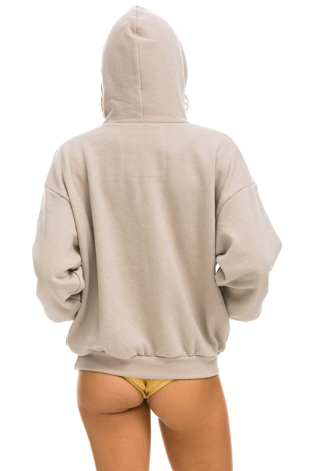 Retro BOLT HEART PULLOVER RELAXED HOODIE - SAND