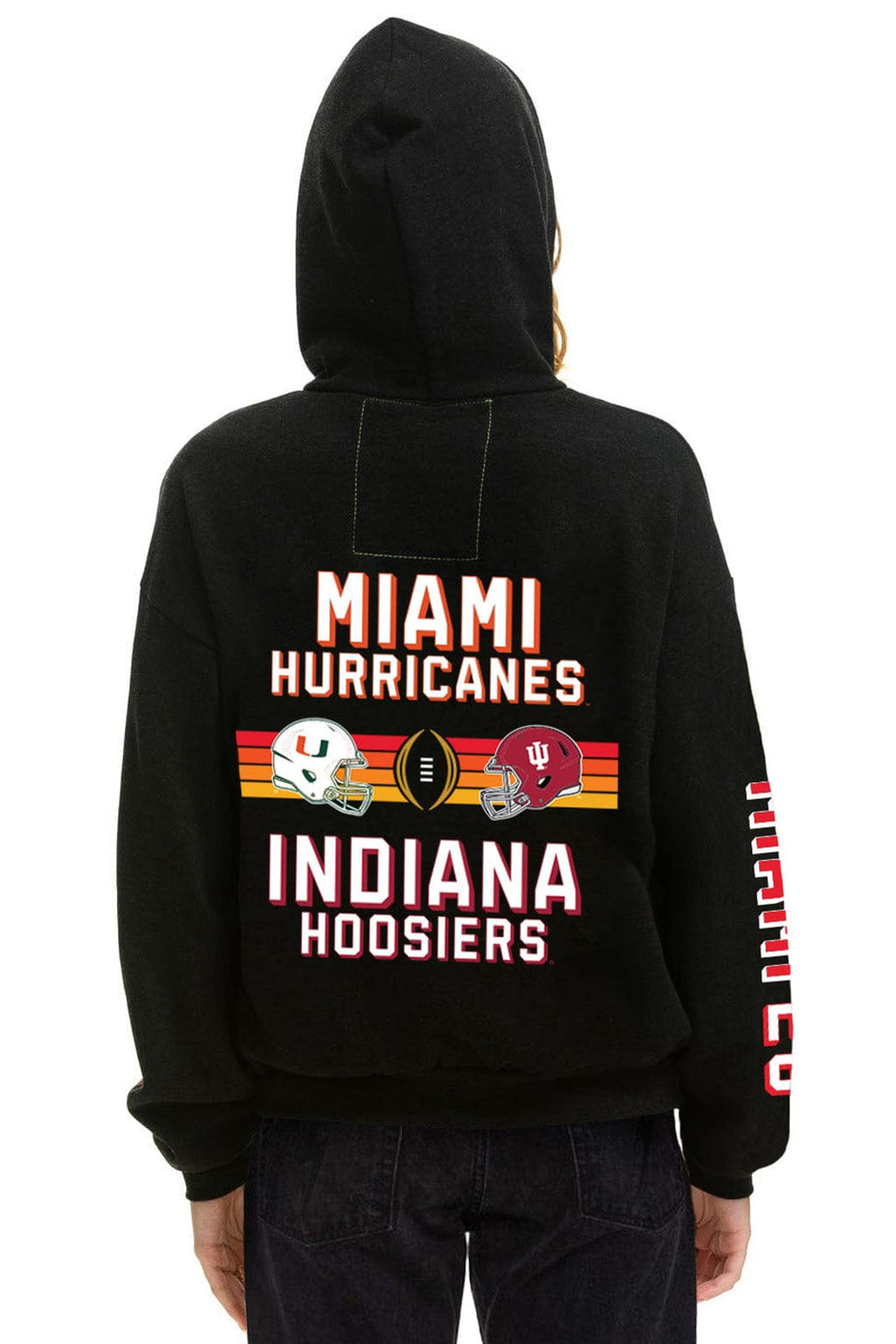 Retro CFP NATIONAL CHAMPIONSHIP 2026 MATCHUP PULLOVER HOODIE - BLACK