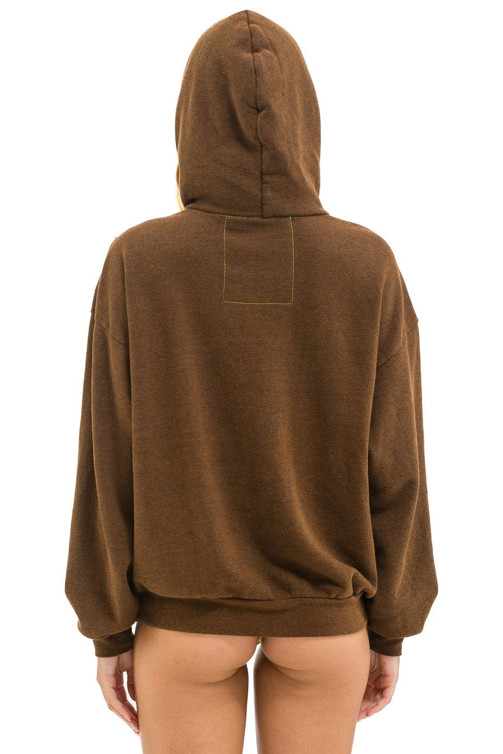 Retro LOGO PULLOVER RELAXED HOODIE - CHOCOLATE