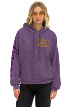 Retro LSU TIGER RELAXED PULLOVER HOODIE - GRAPE