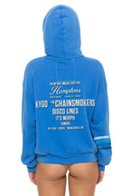 Retro PALM TREE FEST HAMPTONS 2026 PULLOVER HOODIE RELAXED - COBALT