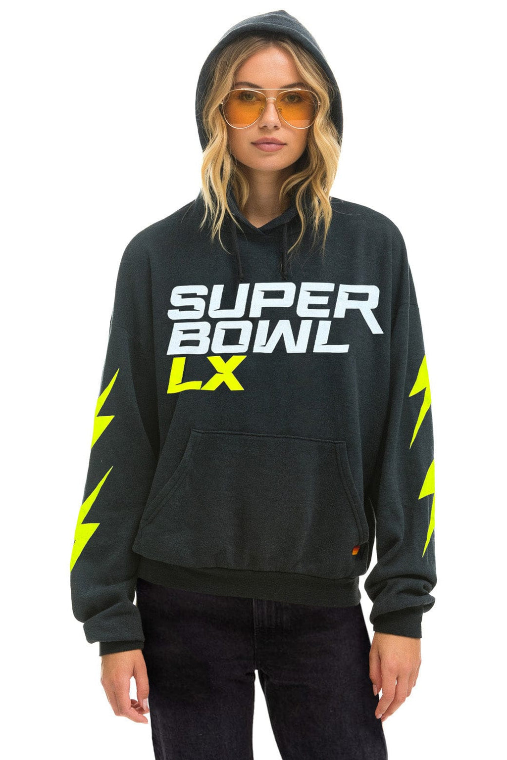 Retro SUPER BOWL 2026 BOLT RELAXED PULLOVER HOODIE - CHARCOAL