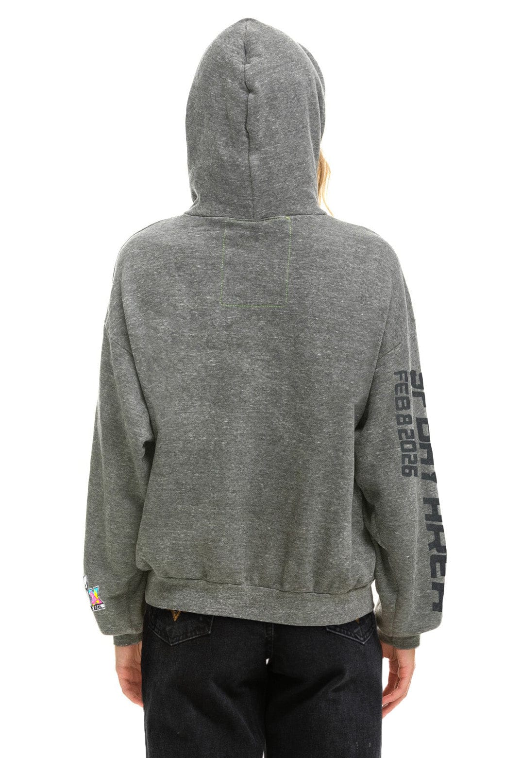 Retro SUPER BOWL 2026 RELAXED PULLOVER HOODIE - HEATHER GREY