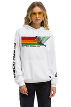 Retro SUPER BOWL 2026 RELAXED PULLOVER HOODIE - WHITE