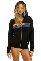 Retro 5 STRIPE HOODIE - BLACK