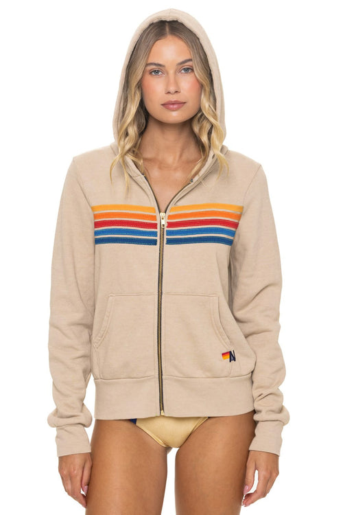Retro 5 STRIPE HOODIE - SAND