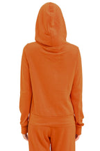 Retro UNIVERSITY OF TEXAS CIRCLE PRINT ZIP HOODIE - BURNT ORANGE