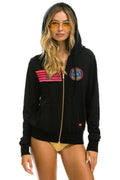 Retro ZAC BROWN BAND 2025 ZIP HOODIE - BLACK