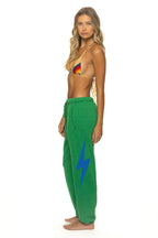 Retro JAZZ ASPEN SNOWMASS 2026 UNISEX POCKET SWEATPANTS - KELLY GREEN
