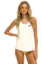 Retro MENS BASIC TANK - VINTAGE WHITE