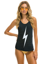 Retro MENS BOLT TANK - CHARCOAL