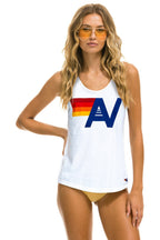 Retro MENS LOGO TANK - WHITE