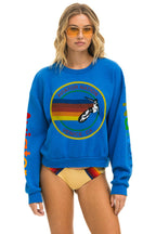 Retro AVIATOR NATION RELAXED VENICE CREW SWEATSHIRT - ADVENTURE BLUE