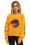 Retro AVIATOR NATION RELAXED VENICE CREW SWEATSHIRT - GOLD