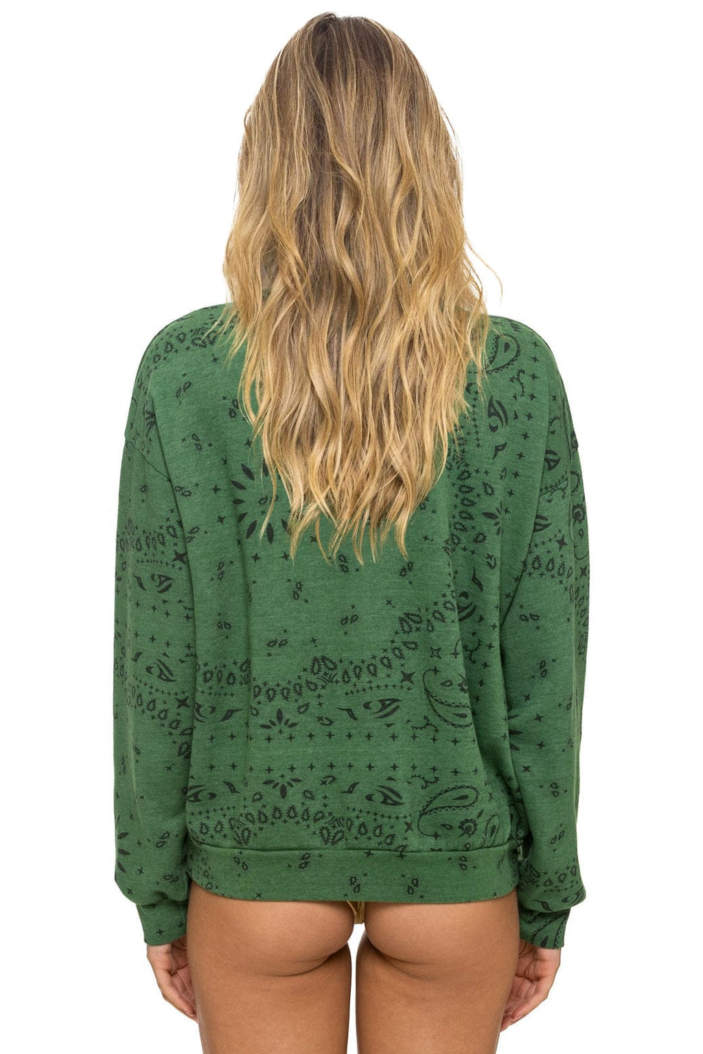 Retro BANDANA RELAXED CREW SWEATSHIRT - PALM