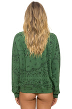 Retro BANDANA RELAXED CREW SWEATSHIRT - PALM