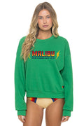 Retro MALIBU CHILI COOK-OFF 2026 RELAXED CREW SWEATSHIRT - KELLY GREEN