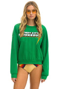 Retro WINDY CITY SMOKEOUT 2025 CREW SWEATSHIRT RELAXED - KELLY GREEN