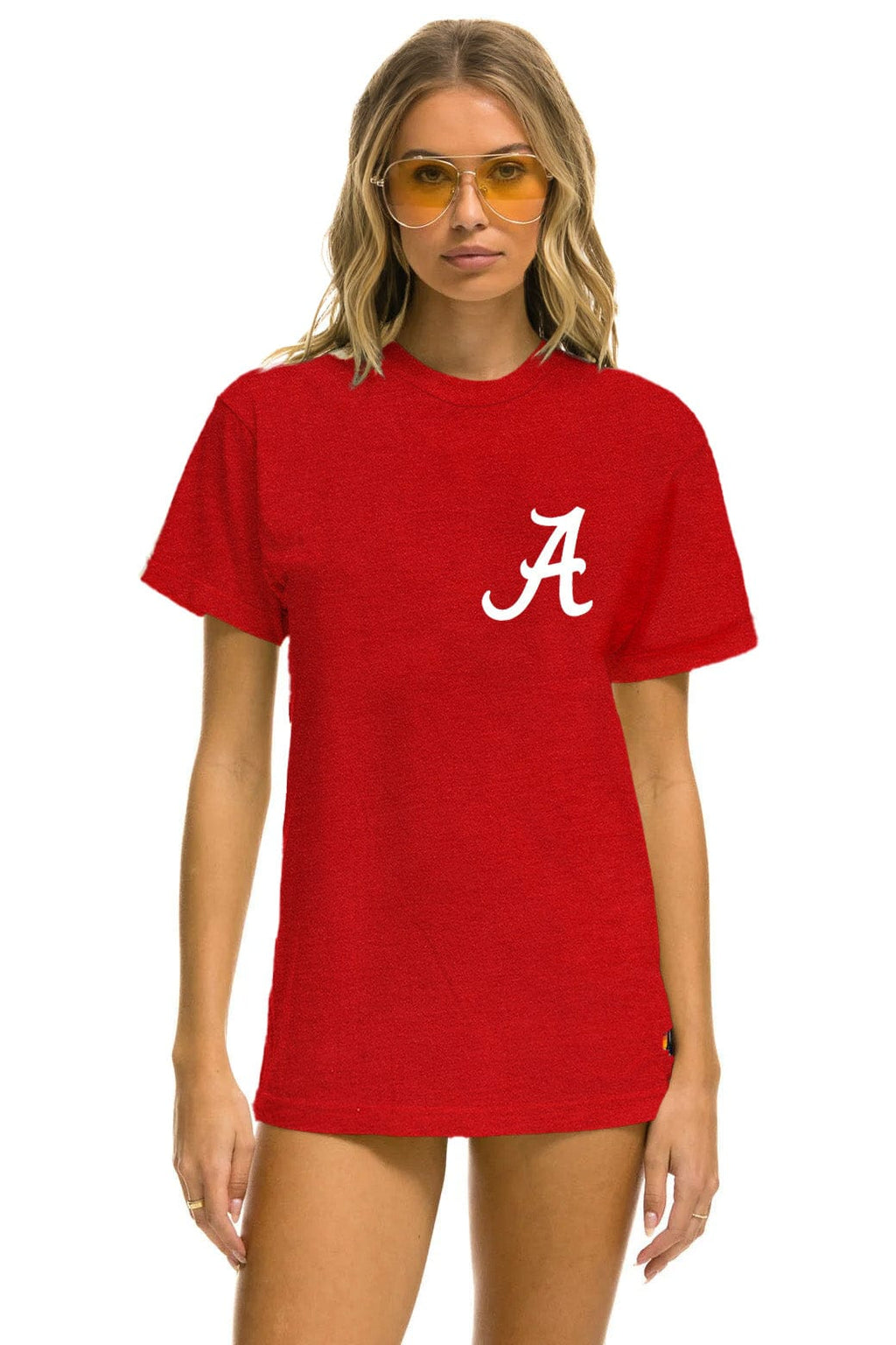 Retro UNIVERSITY OF ALABAMA BOLT CREW TEE SHIRT - CRIMSON