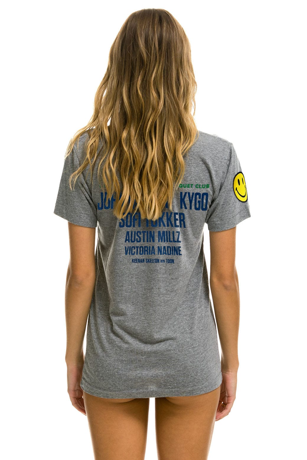 Retro PALM TREE FESTIVAL MONTECITO 2025 CREW TEE SHIRT - HEATHER GREY