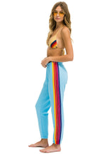 Retro 5 STRIPE SWEATPANTS - SKY YELLOW PURPLE
