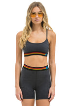 Retro LOGO ADJUSTABLE BRALETTE - CHARCOAL