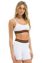 Retro LOGO ADJUSTABLE BRALETTE - WHITE