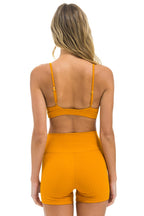 Retro WIDE RIB TRIANGLE ADJUSTABLE SPORTS BRA - GOLD