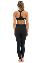Retro FULL LENGTH HI-RISE 5 STRIPE LEGGINGS - BLACK SMOKE