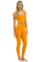 Retro WIDE RIB FULL LENGTH HI-RISE LEGGINGS - GOLD
