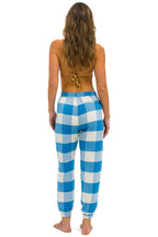 Retro PLAID LODGE PANT - SKY PLAID