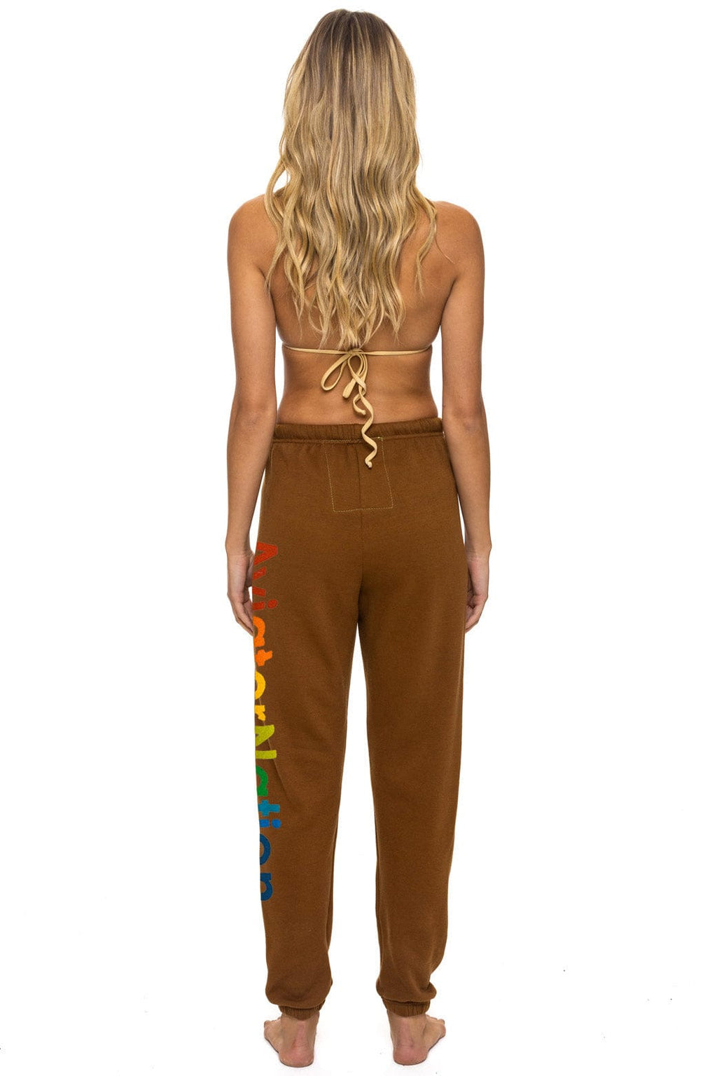 Retro AVIATOR NATION SWEATPANTS - CINNAMON