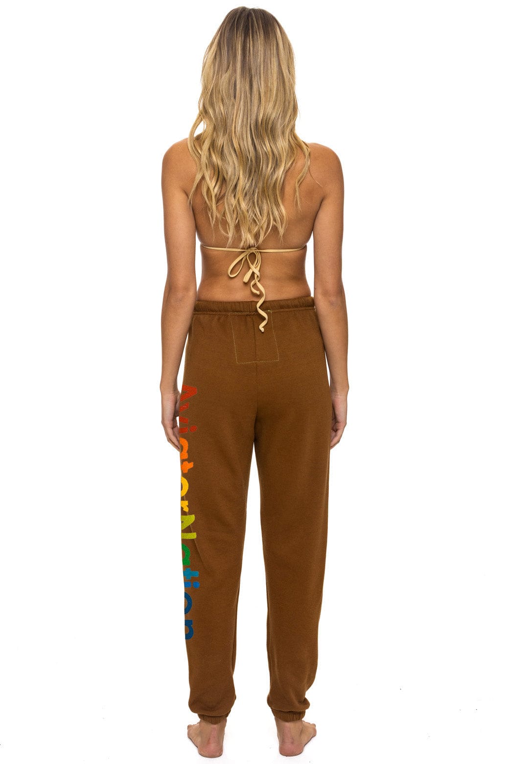 Retro AVIATOR NATION SWEATPANTS - CINNAMON