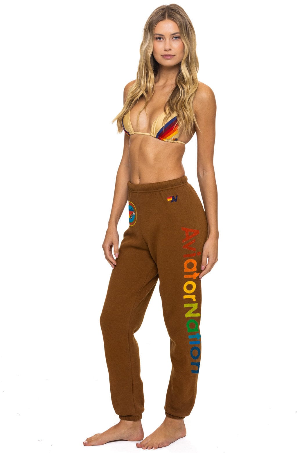 Retro AVIATOR NATION SWEATPANTS - CINNAMON