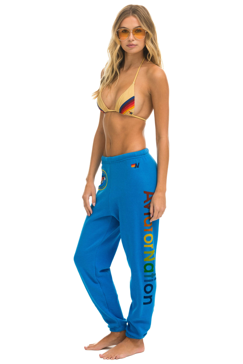Retro AVIATOR NATION VENICE SWEATPANTS - OCEAN