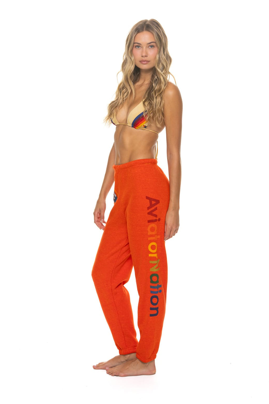 Retro AVIATOR NATION SWEATPANTS - VINTAGE ORANGE