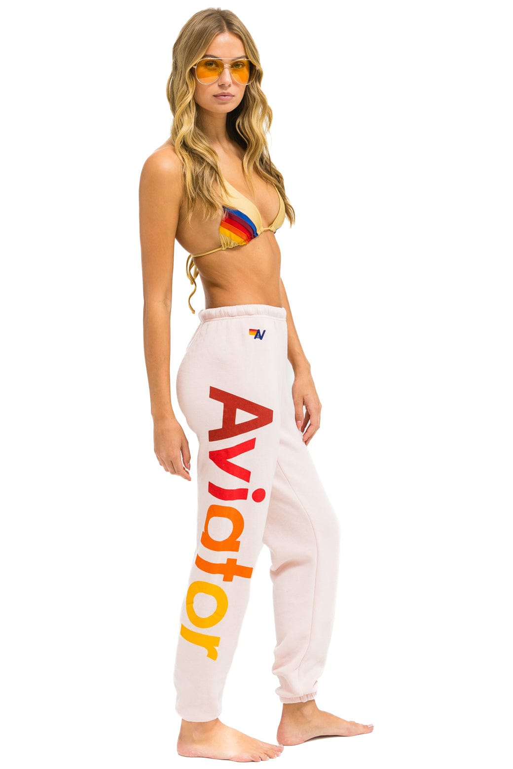 Retro AVIATOR NATION 2 SWEATPANTS - LIGHT PINK