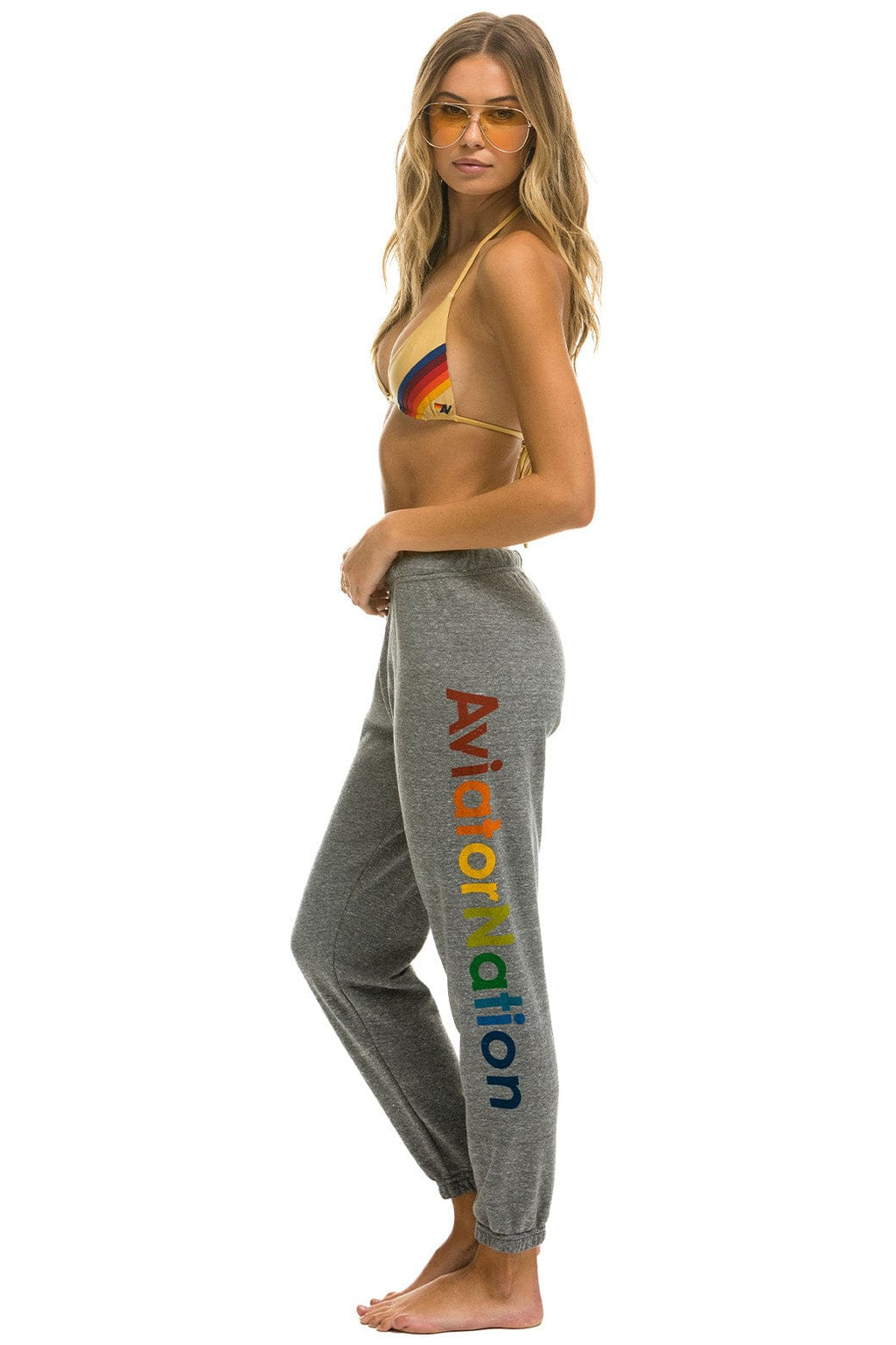 Retro AVIATOR NATION BROOKLYN SWEATPANTS - HEATHER GREY