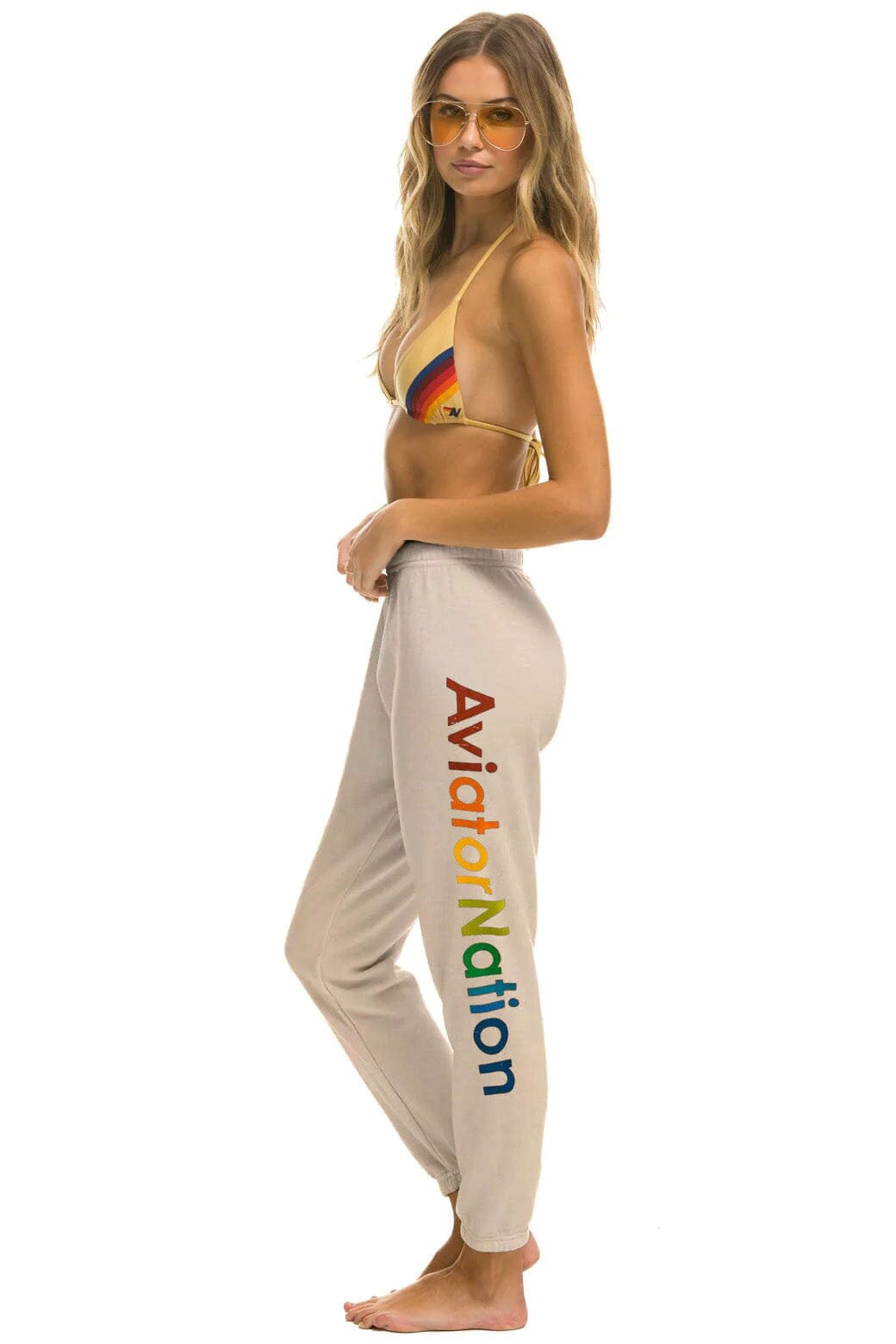 Retro AVIATOR NATION MANHATTAN BEACH SWEATPANTS - SAND