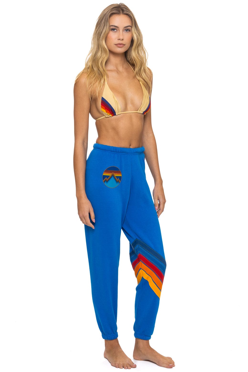 Retro ALL SEASONS CIRCLE CHEVRON SWEATPANTS - ADVENTURE BLUE