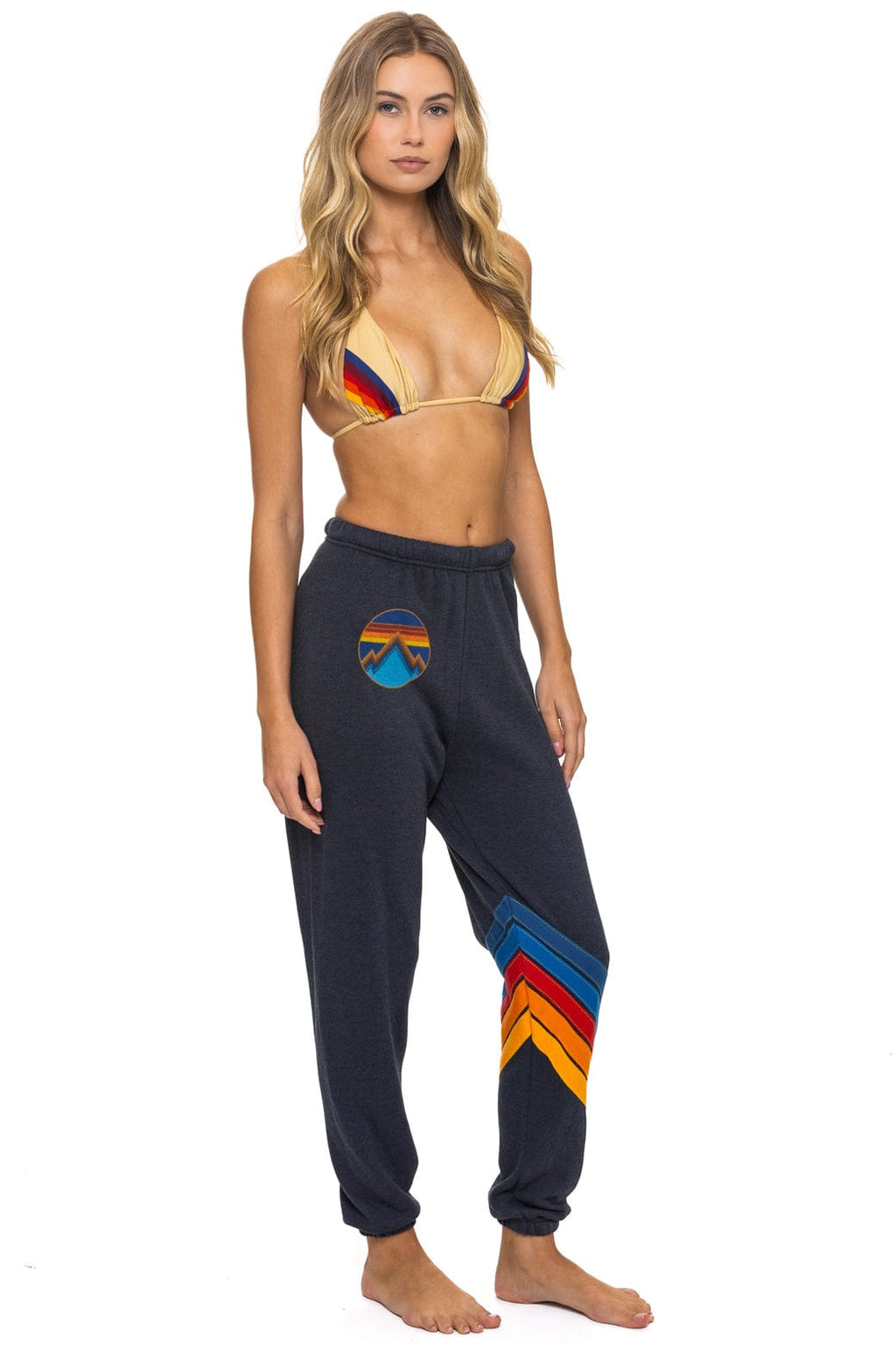 Retro ALL SEASONS CIRCLE CHEVRON SWEATPANTS - CHARCOAL