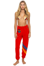 Retro ALL SEASONS CIRCLE CHEVRON SWEATPANTS - RED