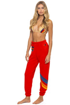 Retro ALL SEASONS CIRCLE CHEVRON SWEATPANTS - RED