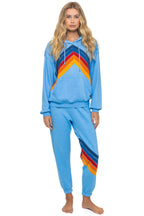 Retro MOUNTAIN STITCH CHEVRON PULLOVER HOODIE RELAXED - SKY