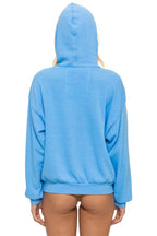 Retro MOUNTAIN STITCH CHEVRON PULLOVER HOODIE RELAXED - SKY