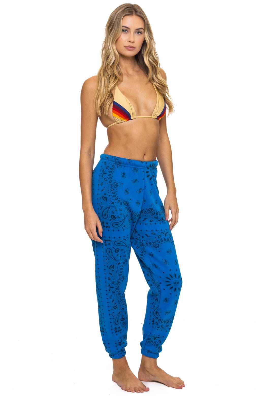 Retro BANDANA SWEATPANTS - ADVENTURE BLUE