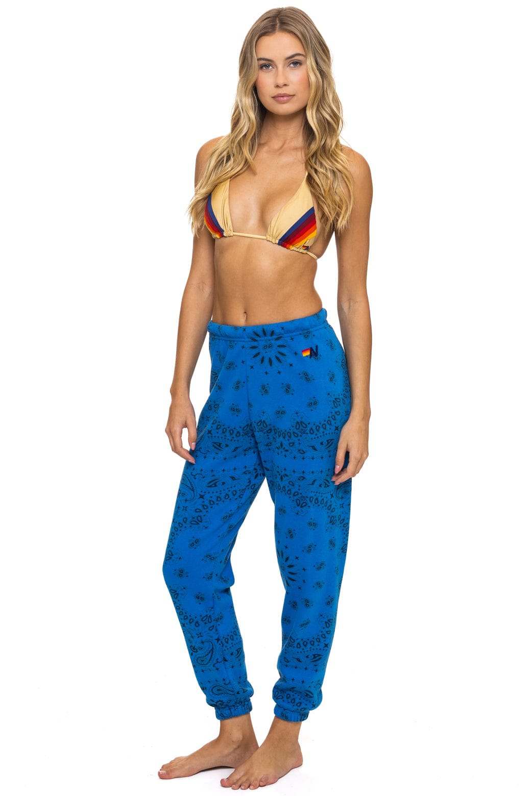 Retro BANDANA SWEATPANTS - ADVENTURE BLUE