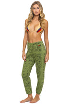 Retro BANDANA SWEATPANTS - JUNGLE GREEN