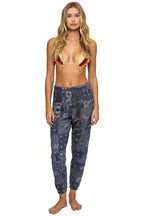 Retro BANDANA QUILTED SWEATPANTS - CHARCOAL