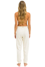 Retro GLITTER HEART SWEATPANTS - VINTAGE WHITE SILVER